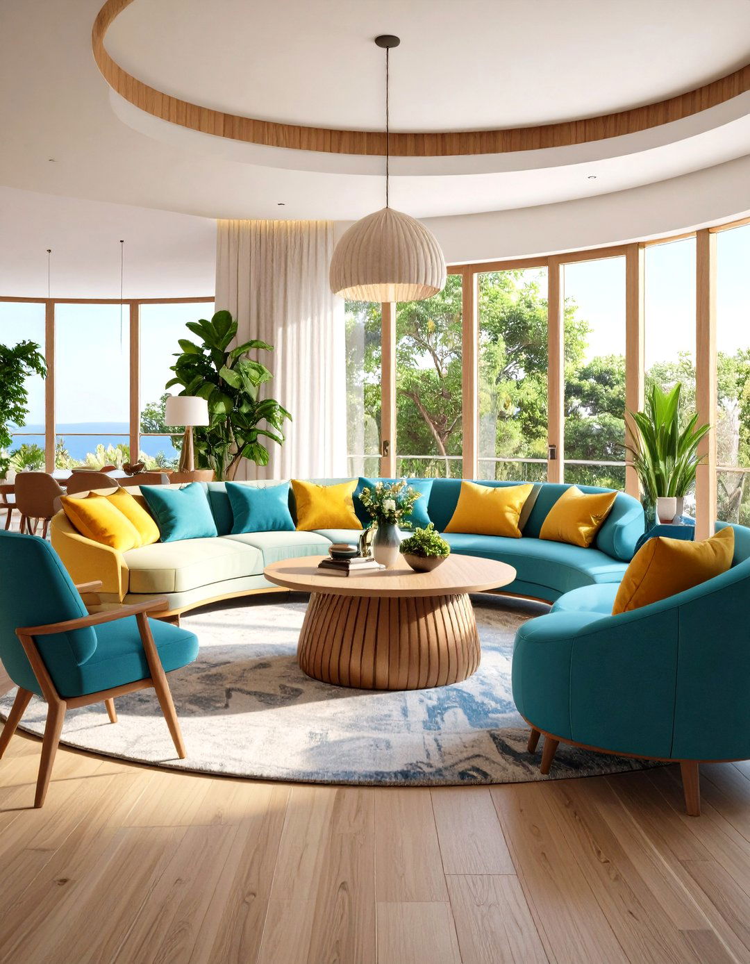 Curved Furniture and Soft Edges - 24 Condo Interior Design Ideas