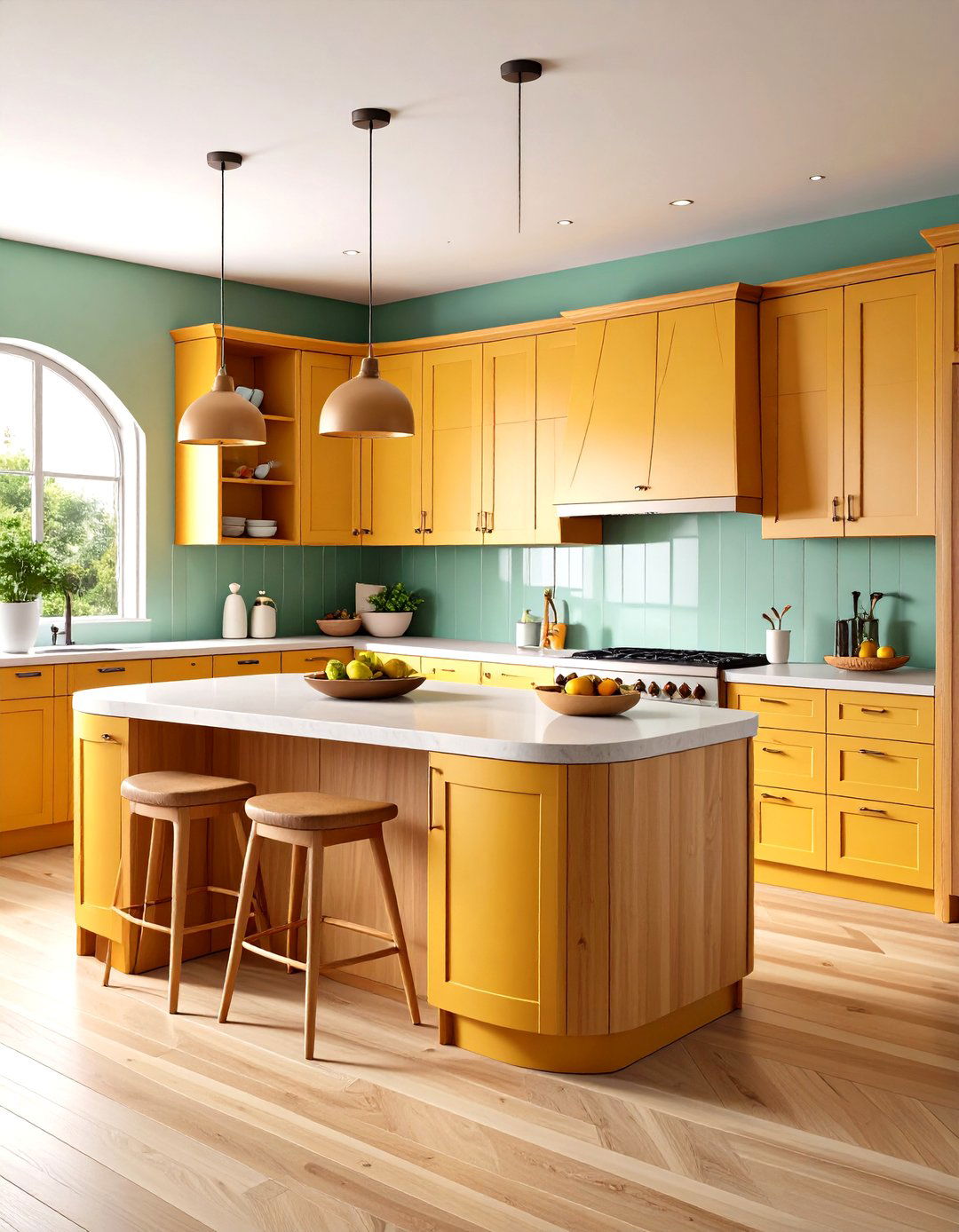Curved Kitchen Cabinetry Details - 24 Organic Modern Interior Design Ideas
