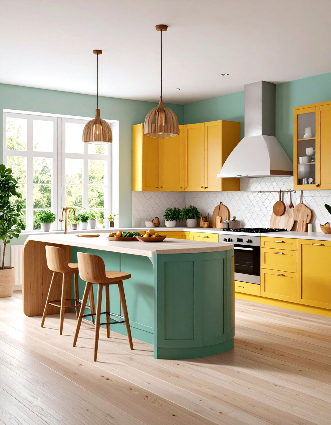 Curved Kitchen Cabinets - 24 Scandinavian Kitchen Ideas