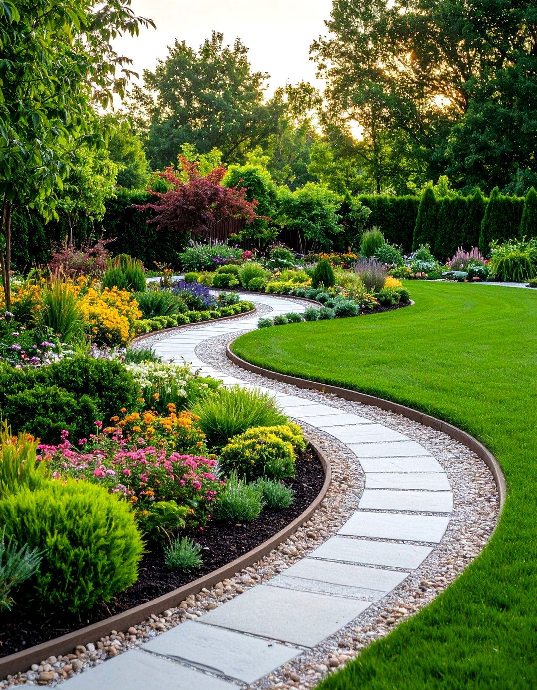 Curved Maintenance Pathways - 24 Curved Walkway Ideas