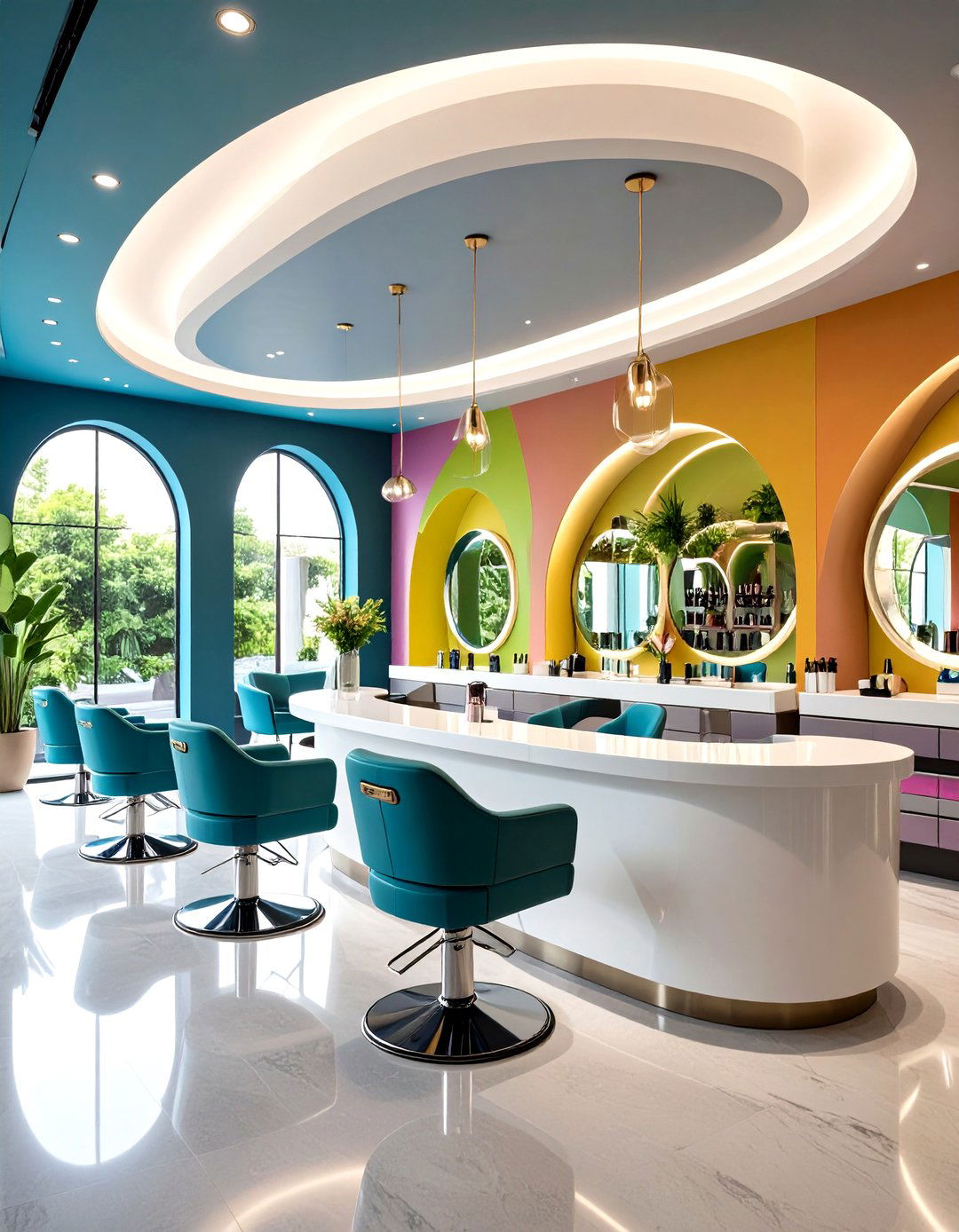 Curved Organic Form Designs - 24 Salon Interior Design Ideas