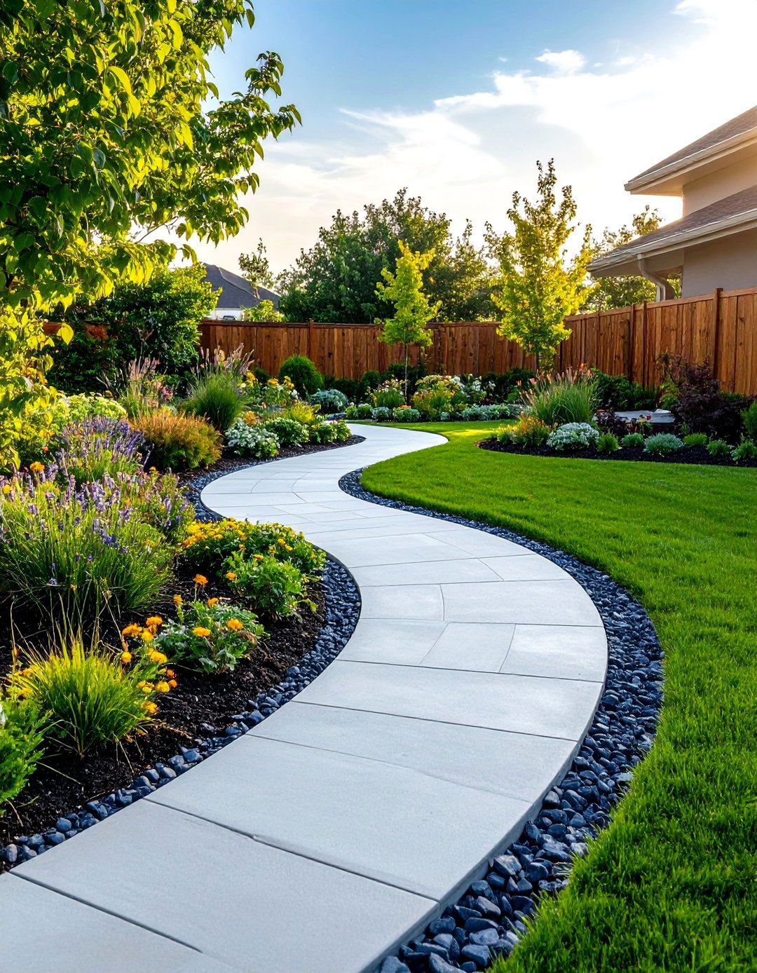 Curved Pathways with Drainage Solutions - 24 Curved Walkway Ideas