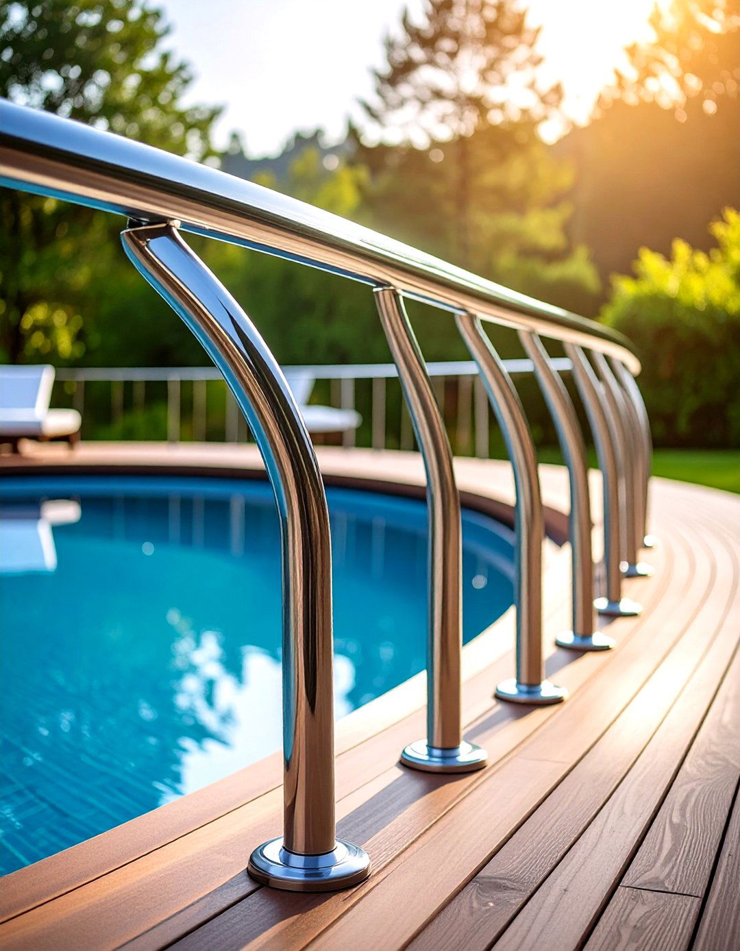 Curved Pool Deck Railings - 24 Pool Deck Railing Ideas