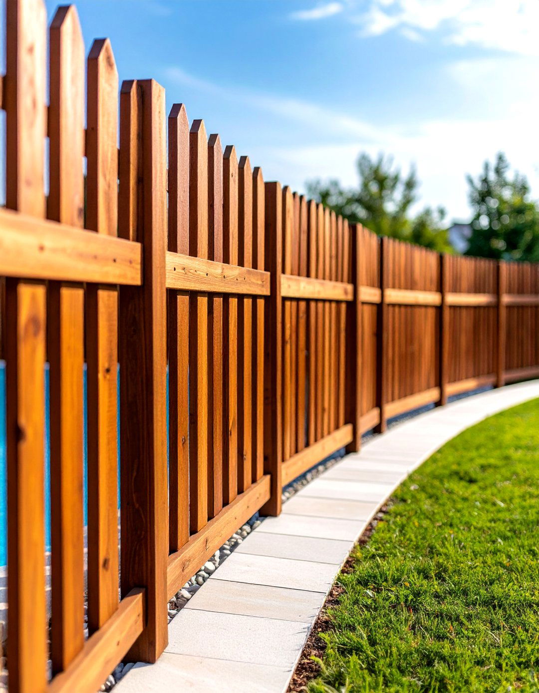 Curved Privacy Fence for Unique Layouts - 24 Privacy Fence Ideas