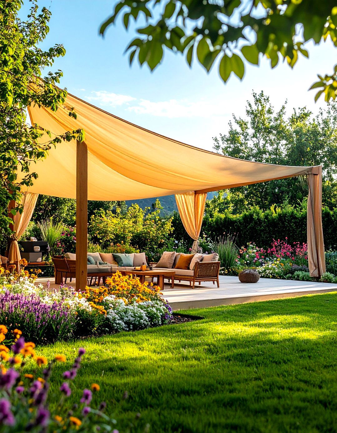 Curved Shade Sail Designs - 24 Shade Ideas