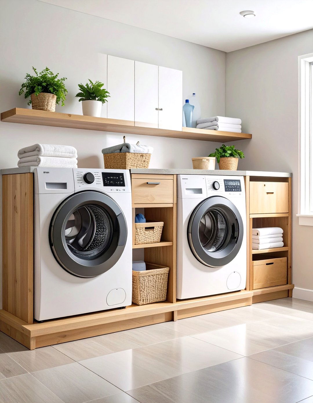 Custom Appliance Pedestals - 24 Laundry Room Storage Ideas