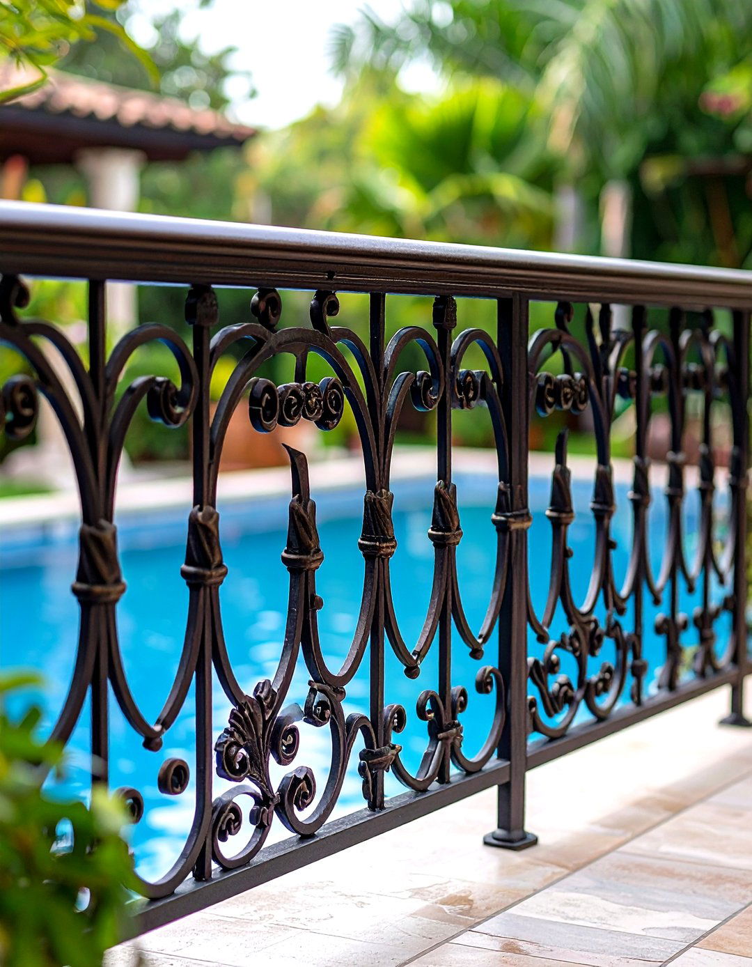 Custom Artistic Pool Deck Railings - 24 Pool Deck Railing Ideas