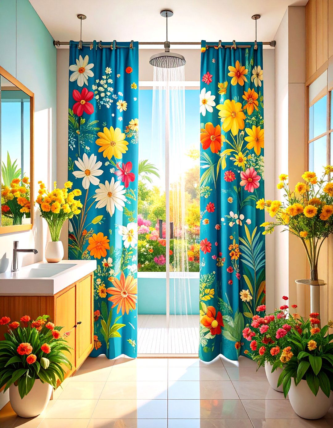 Custom Artistic Print Shower Curtains - 24 Shower Curtain Ideas
