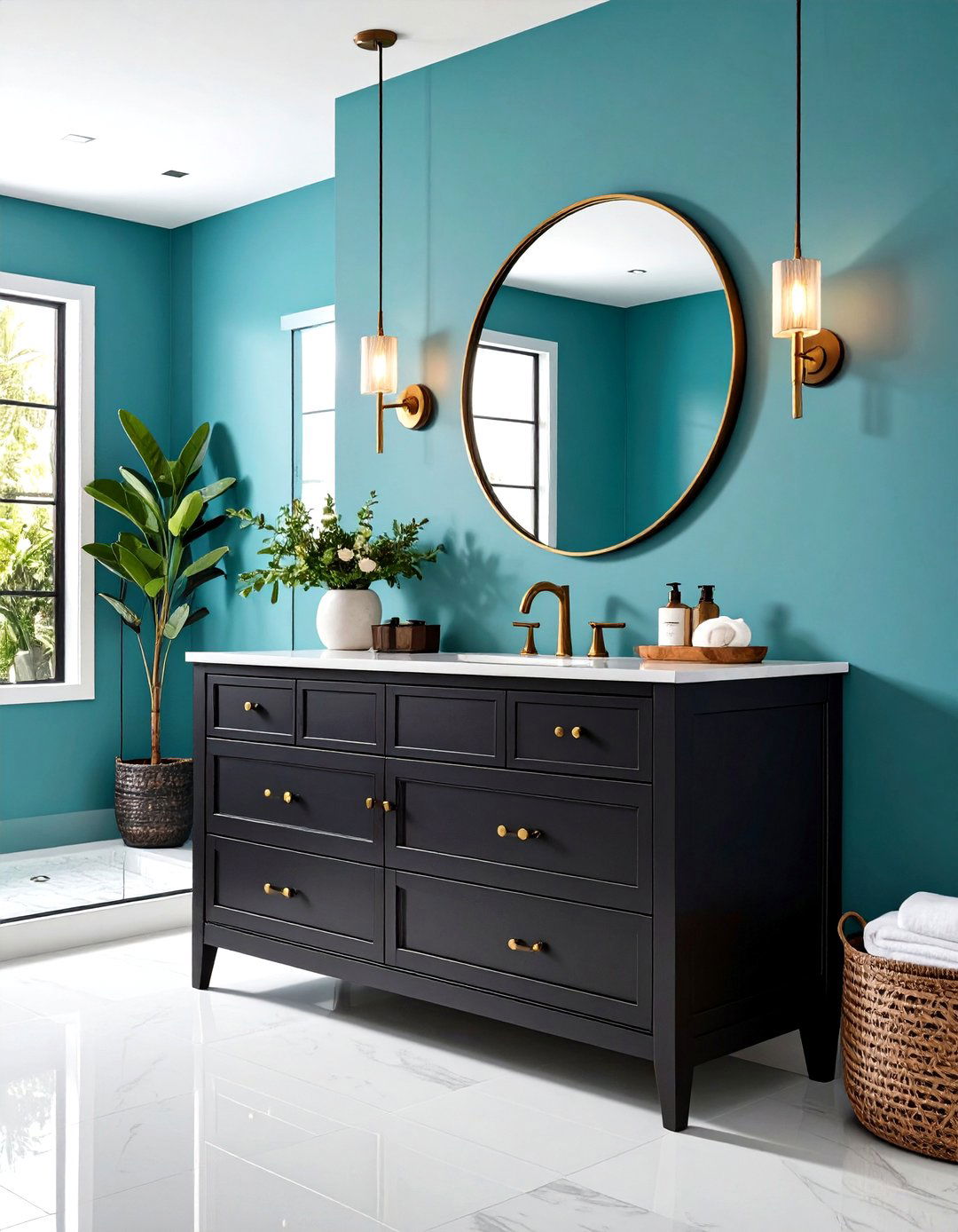 Custom Black Vanity Personal Expression - 24 Black Vanity Bathroom Ideas