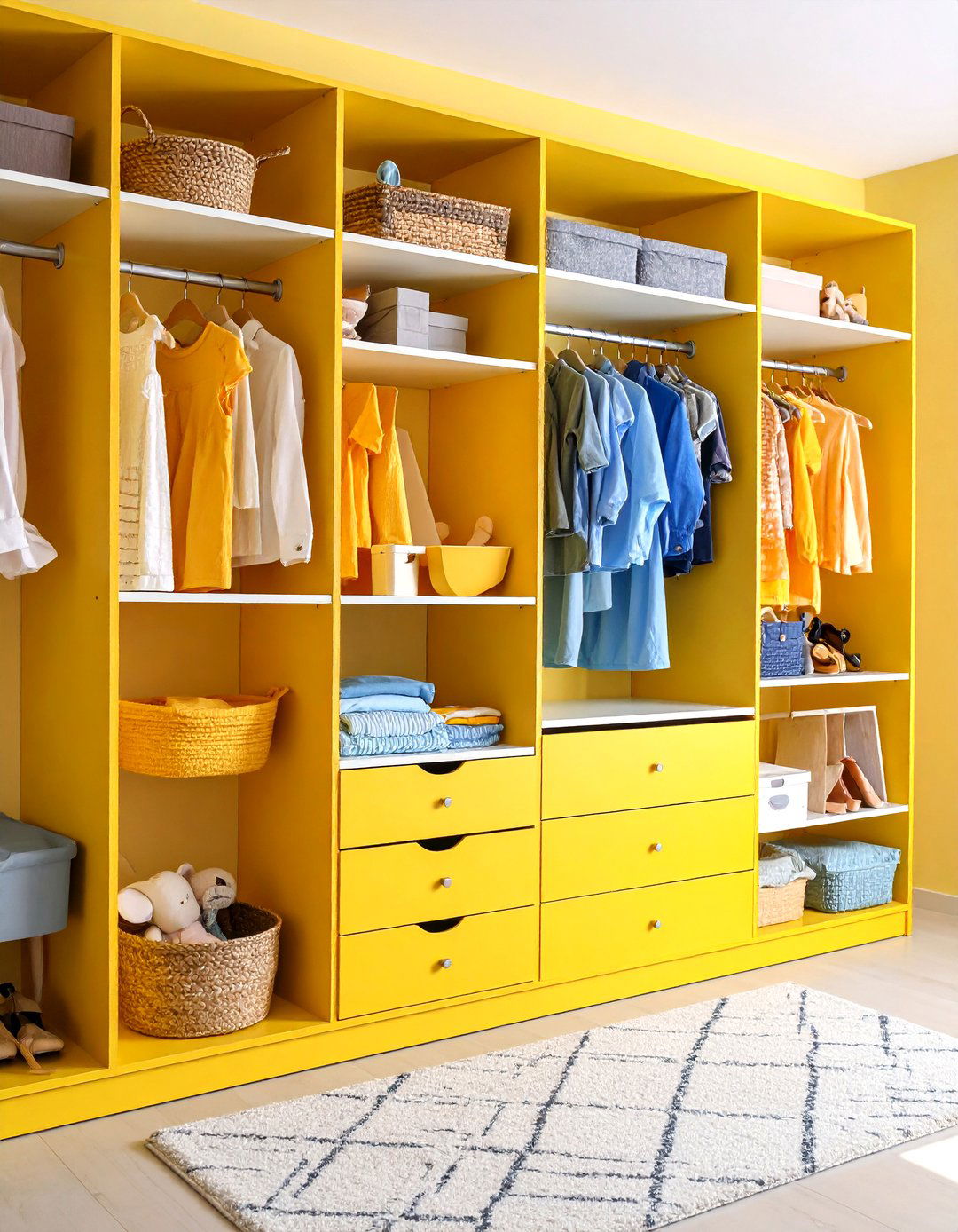 Custom Built In Elfa Organization System - 24 Nursery Closet Ideas