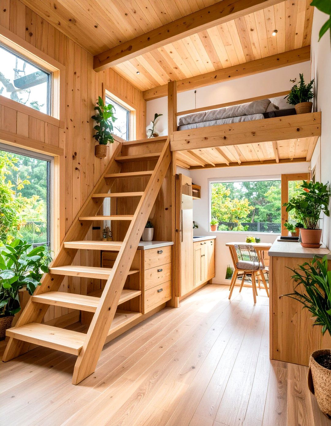 Custom Built In Storage Solutions - 24 Rustic Tiny House Ideas