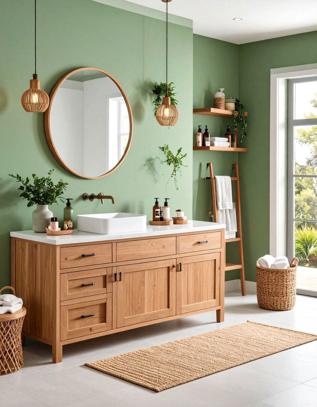 Custom Built in Vanity Surround - 24 Pedestal Sink Storage Ideas