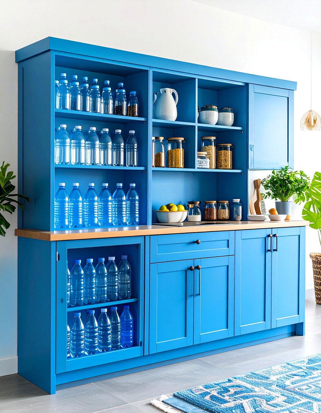 Custom Cabinet Insert - 24 Water Bottle Storage Ideas
