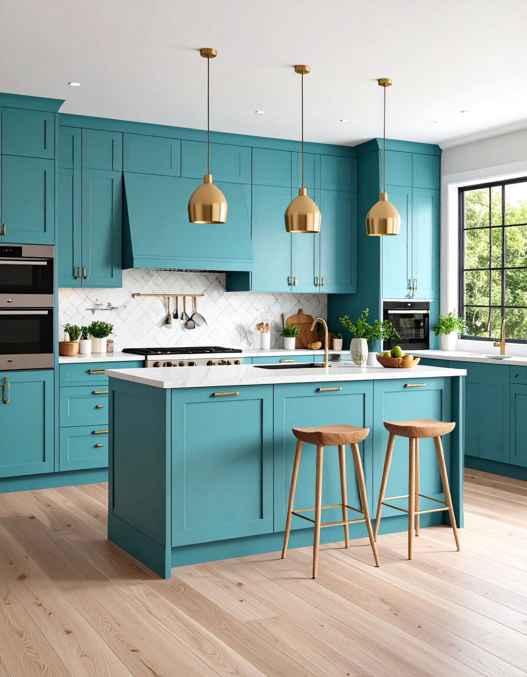 Custom Cabinetry with Geometric Details - 24 Art Deco Kitchen Ideas