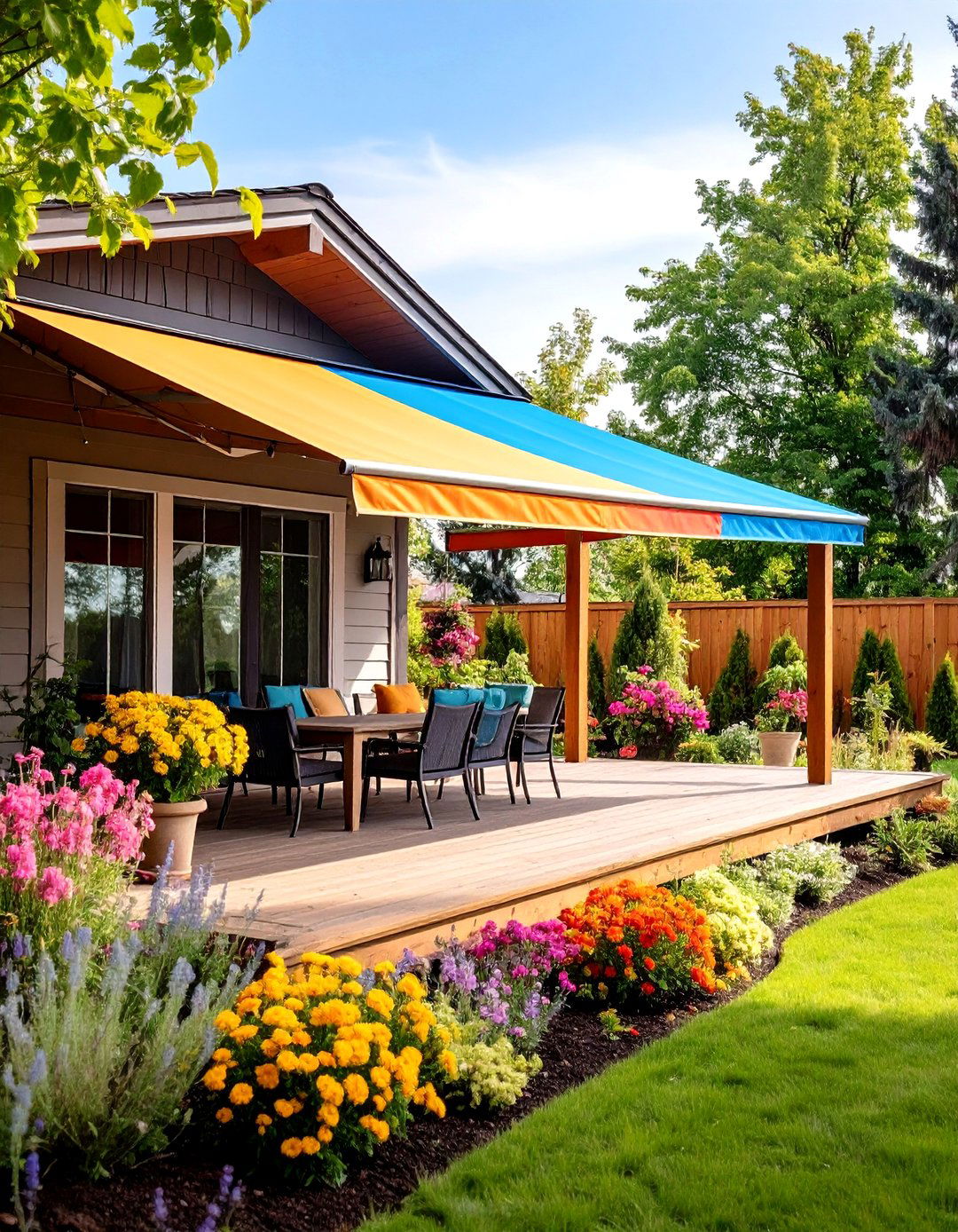 Custom Color Coordinated Designs - 24 Deck Awning Ideas