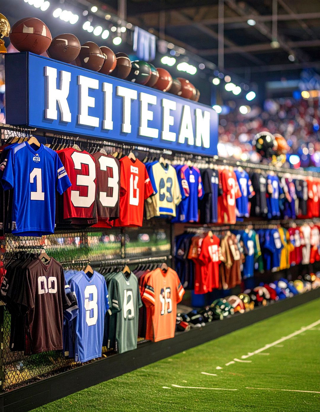 Custom Football Team Sign with Player Numbers - 24 Man Cave Sign Ideas