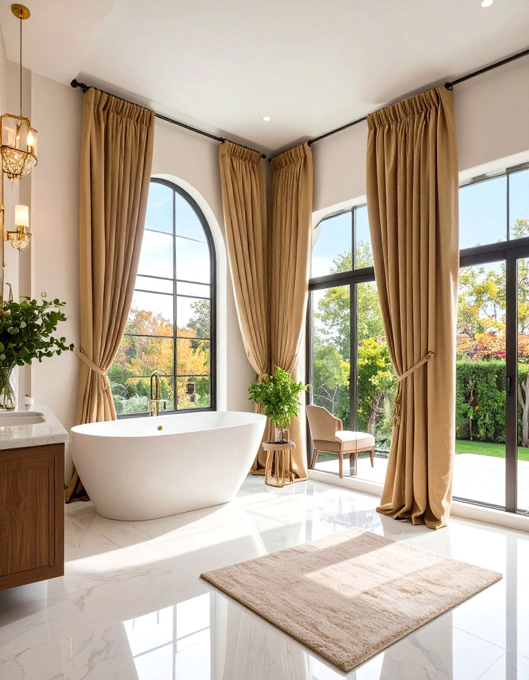 Custom Length Specialty Curtains - 24 bathroom curtain ideas