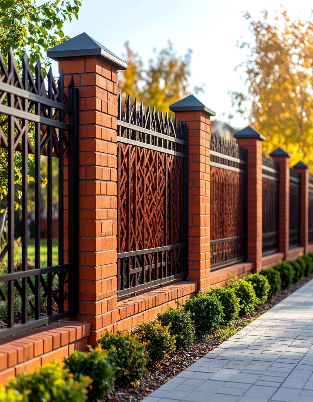 Custom Pattern Artistic Expression - 24 Brick Fence Ideas