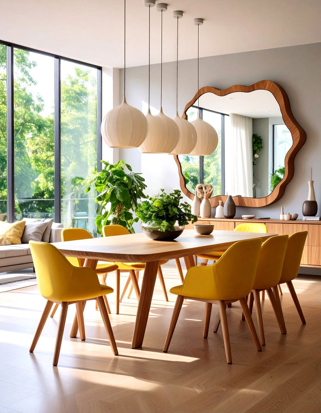 Custom Shaped Mirrors - 24 Dining Room Mirror Ideas
