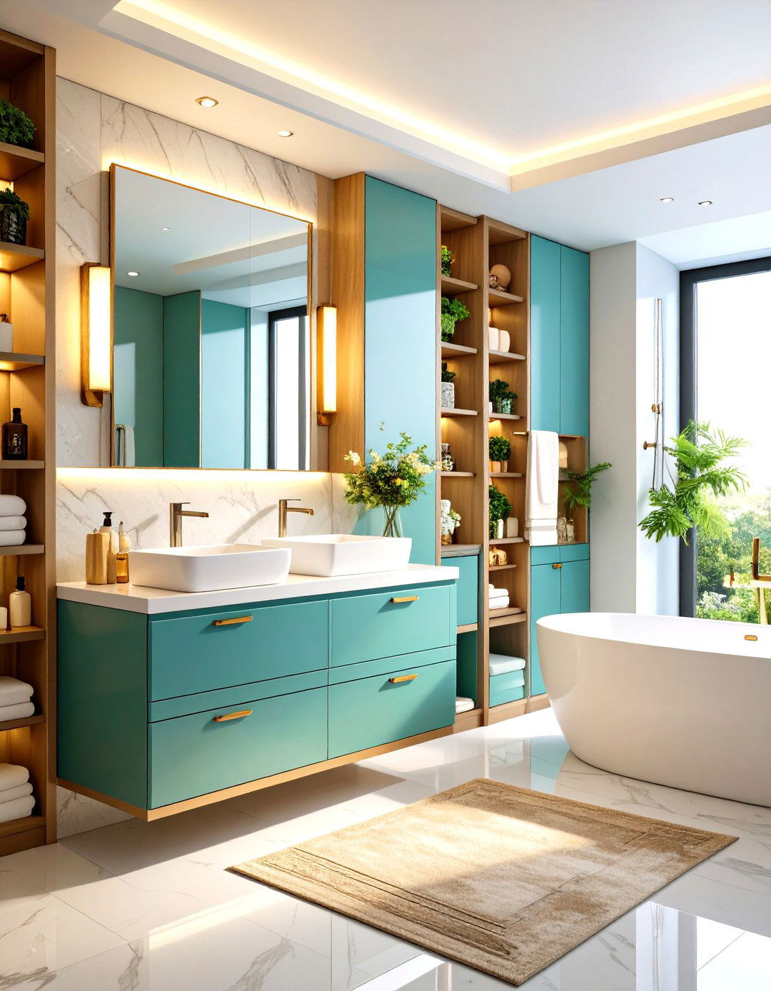 Custom Storage Solutions - 24 luxury bathroom ideas