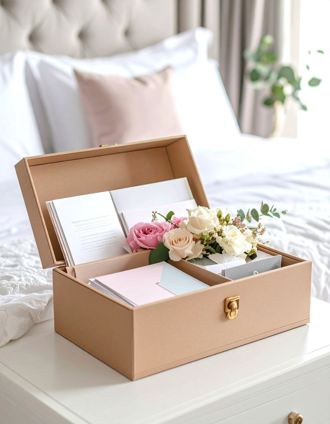 Custom Wedding Program Keepsake Box - 24 First Wedding Anniversary Gift Ideas
