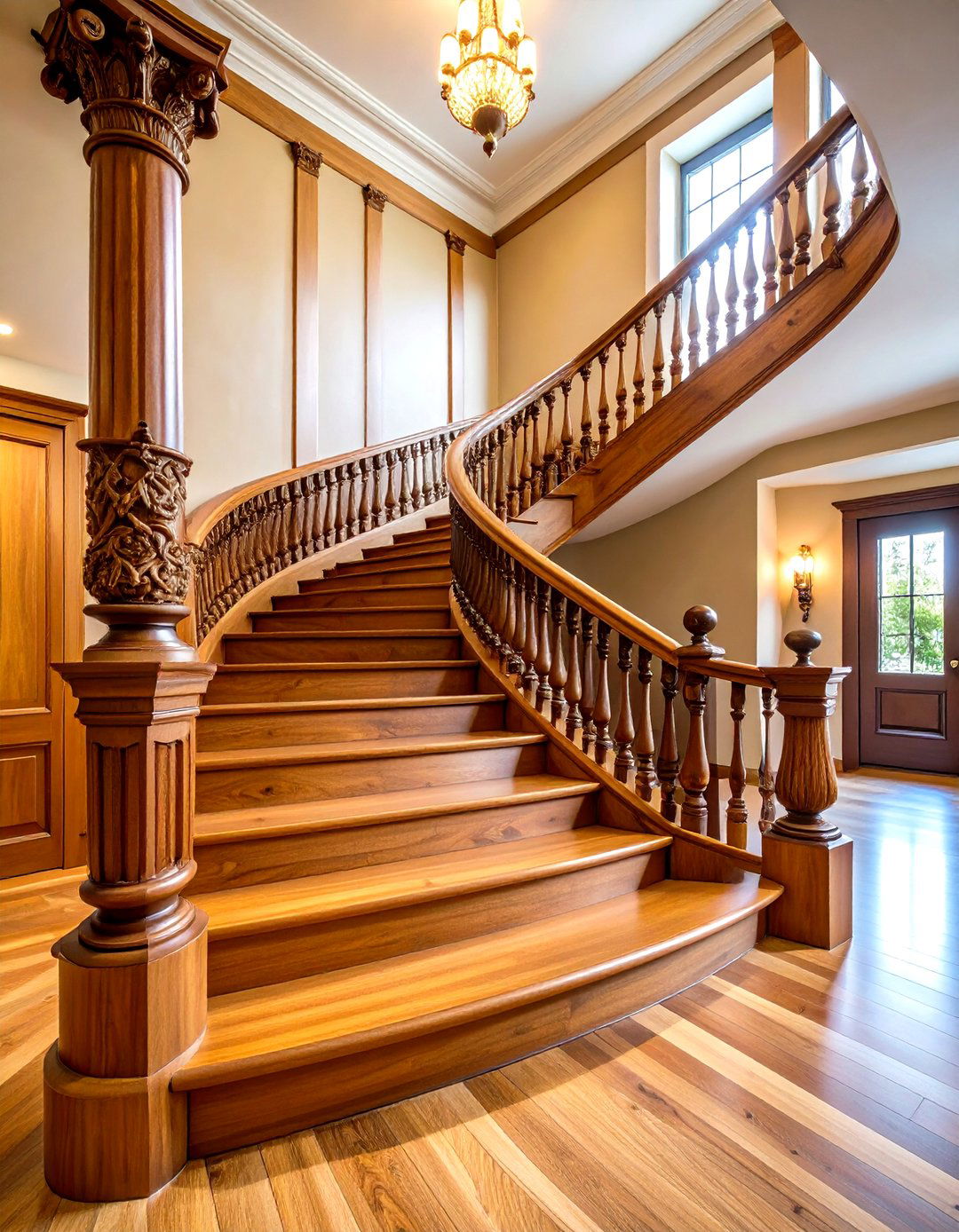 Custom Wooden Staircase Artistry - 24 Wooden Staircase Ideas