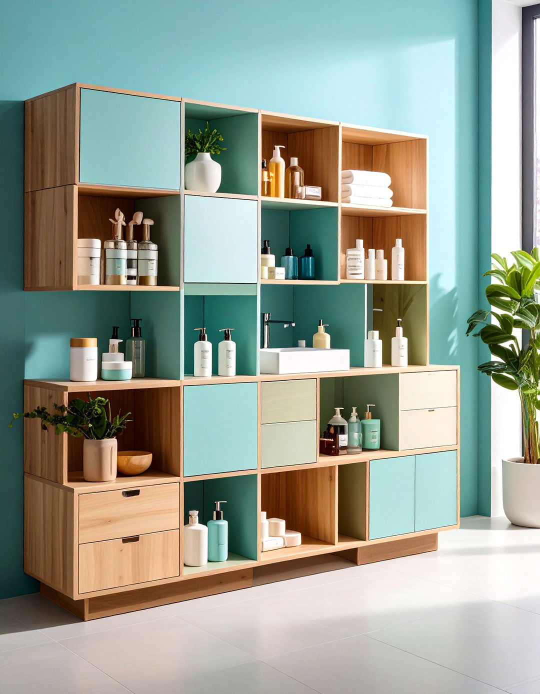 Customizable Modular Cube Systems - 24 Bathroom Cabinet Organization Ideas
