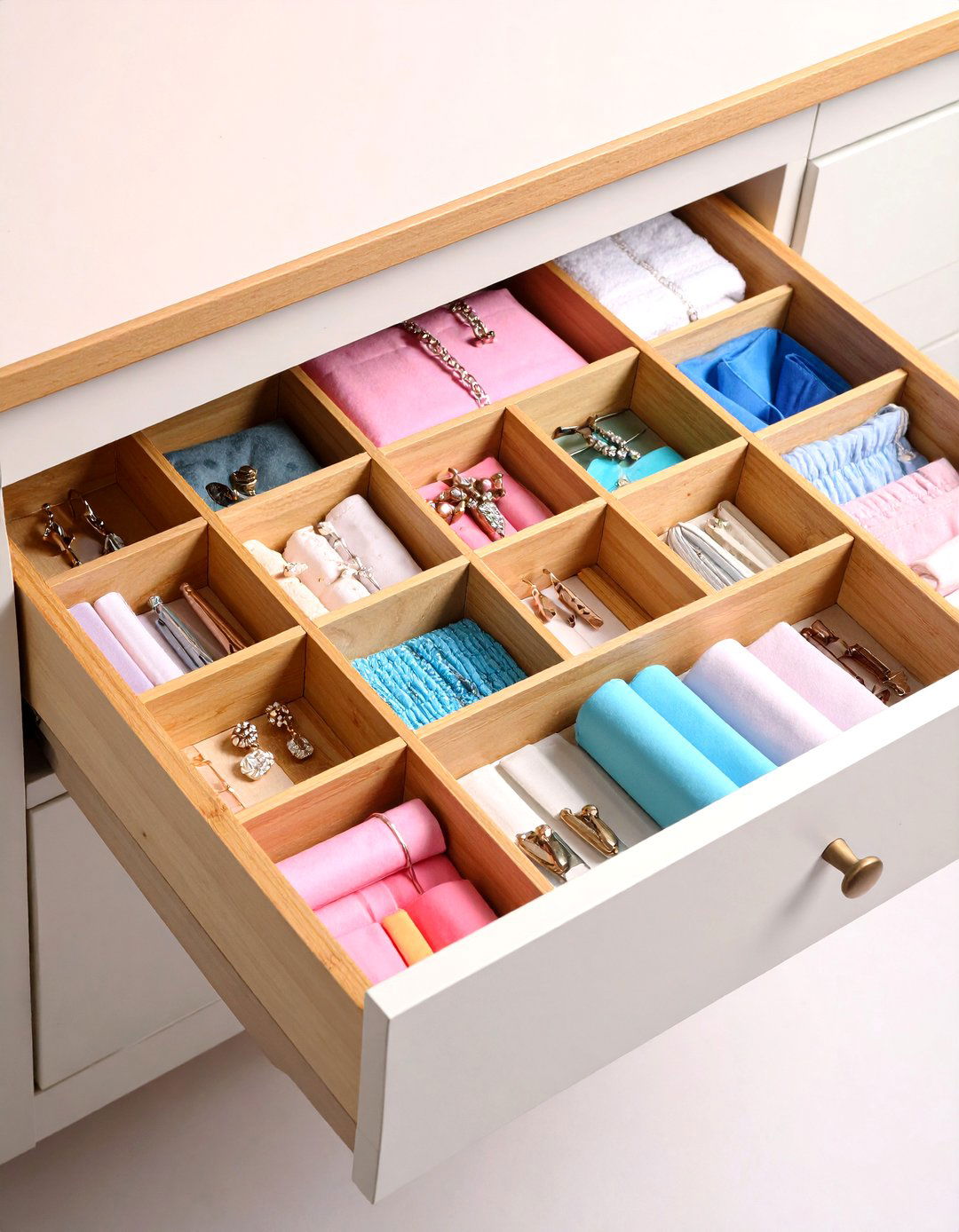 Cutlery Tray Repurpose System with Practical Organization - 24 Earring Storage Ideas
