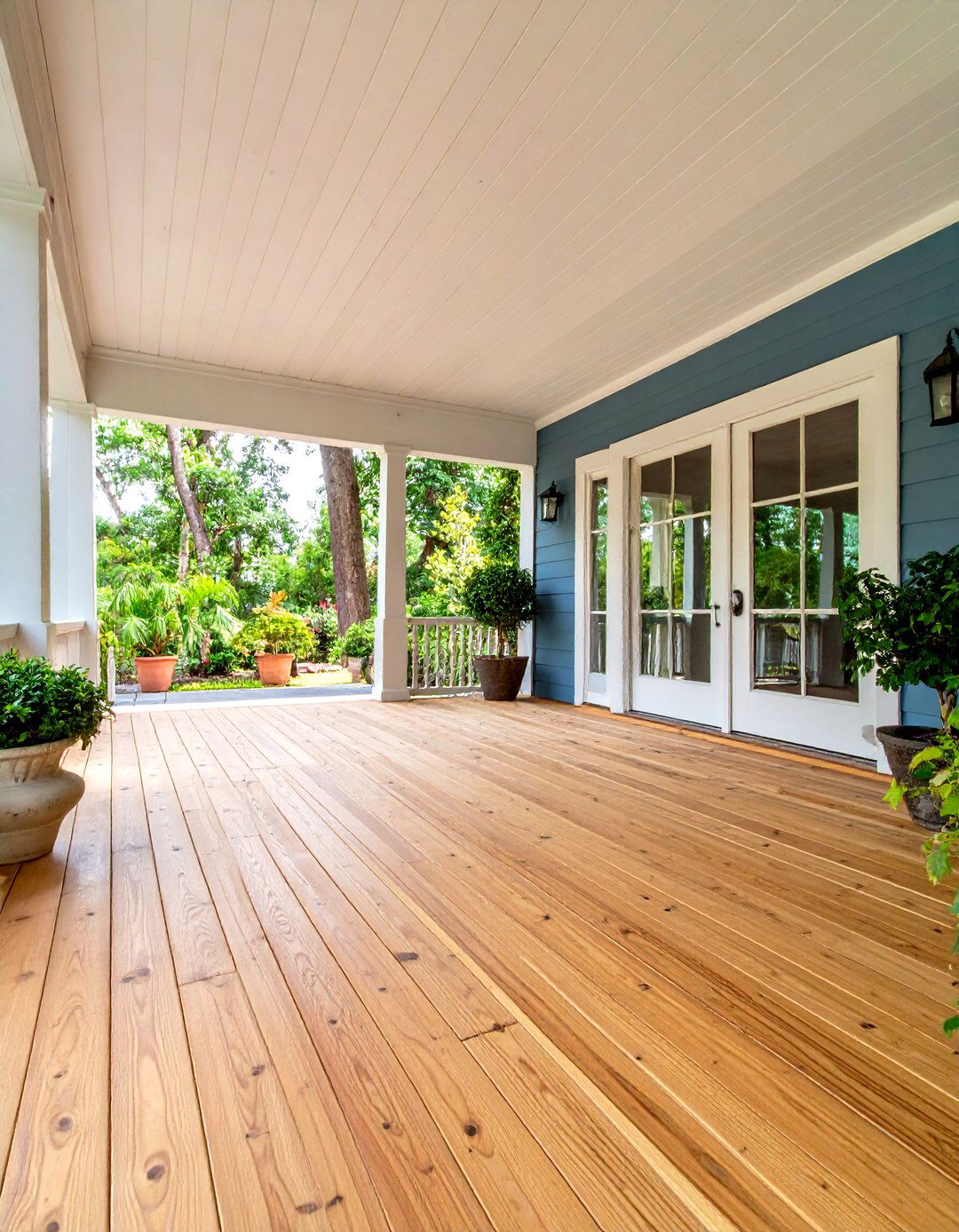 Cypress Wood Porch Materials - 24 Southern Front Porch Ideas