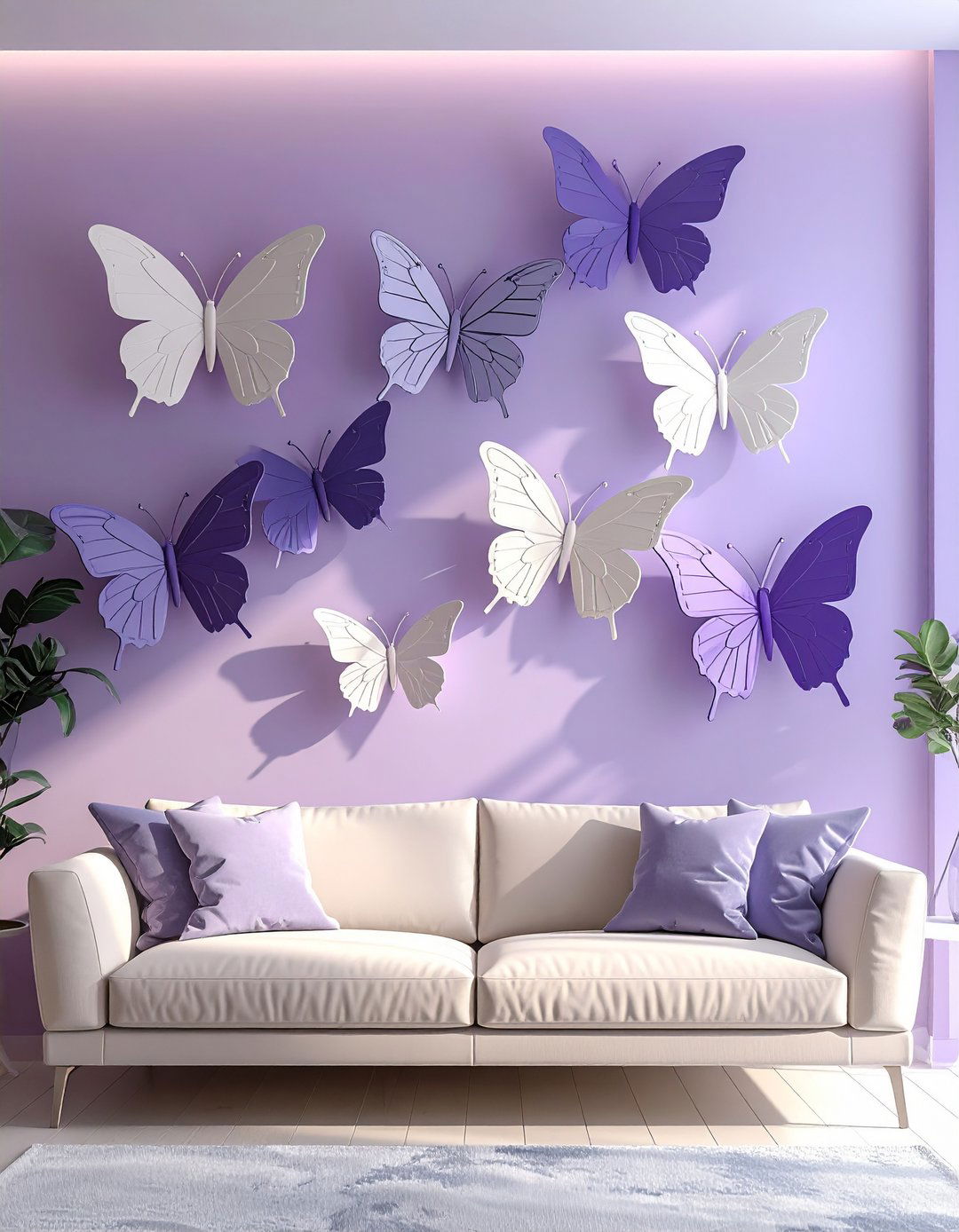 D Butterfly Wall Art Display - 24 Butterfly-themed Room Ideas