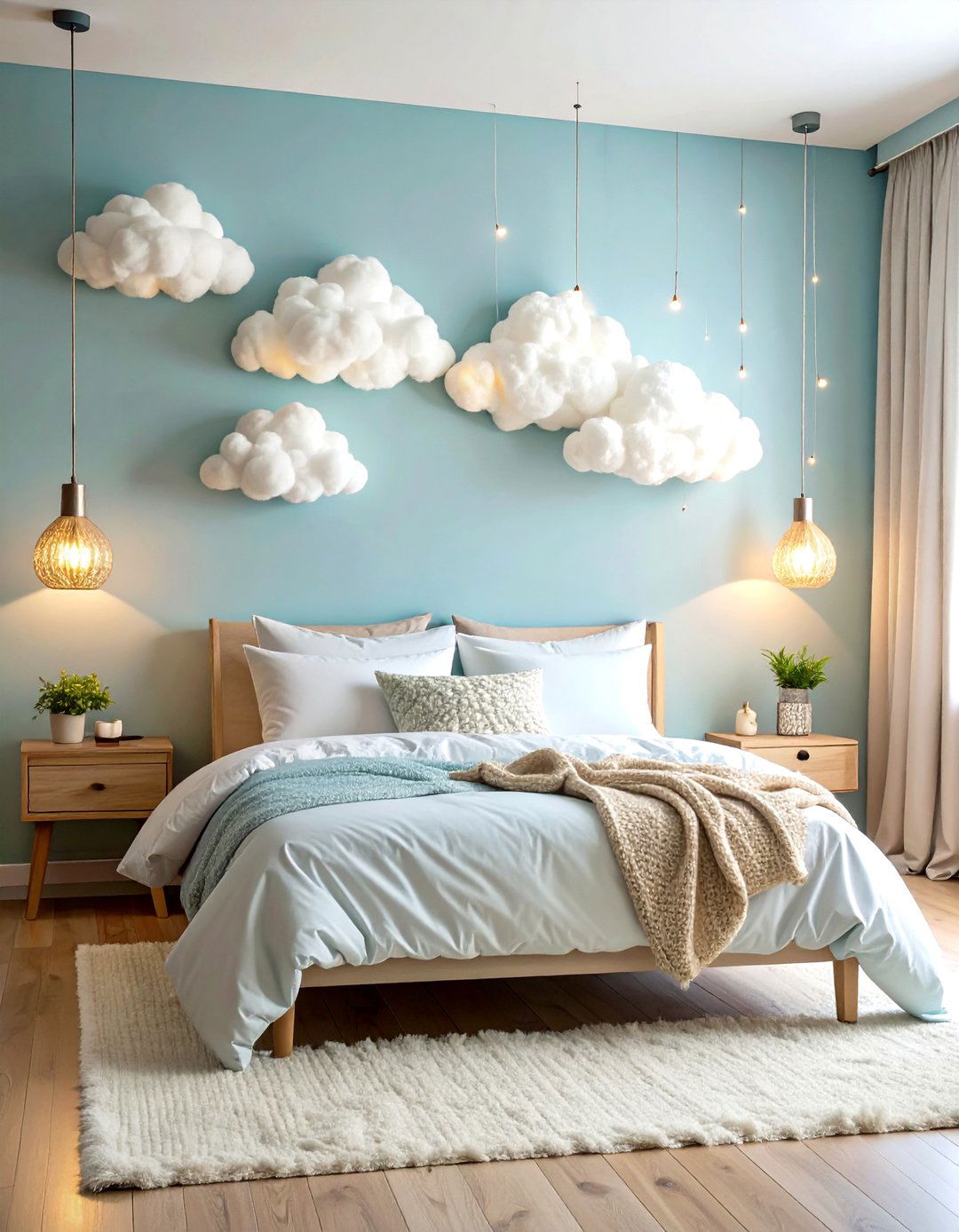 DIY Cloud Wall Decor Bedroom - 24 Cloud Themed Bedroom Ideas