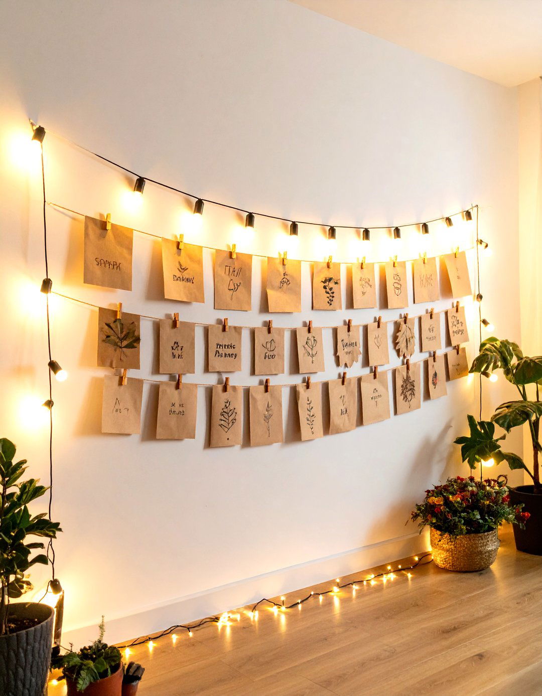 DIY Gratitude Wall Display - 24 Friendsgiving Decor Ideas
