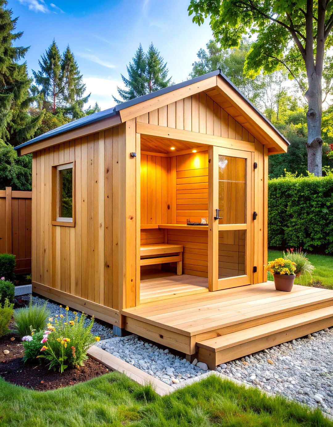 DIY Kit Sauna with Prefabricated Components