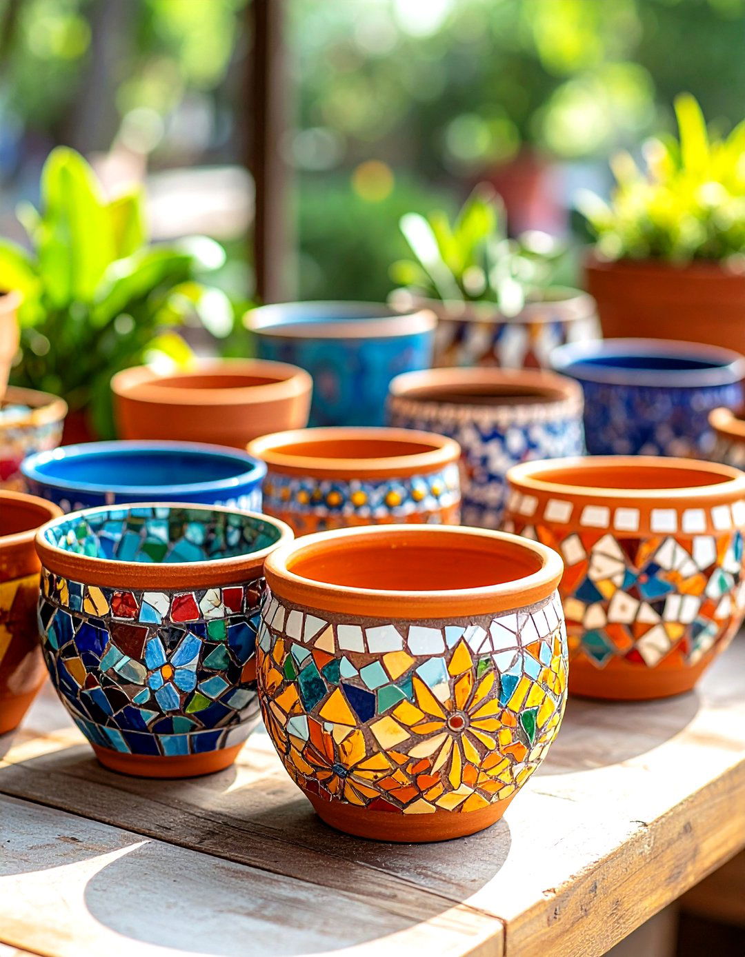 DIY Mosaic Planters - 24 Garden Art Ideas