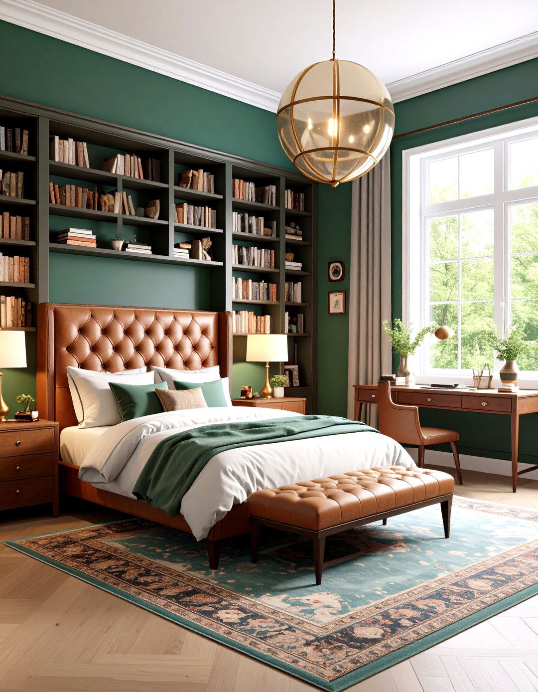 Dark Academia Teen Bedroom with Library Vibes - 24 Teen Bedroom Ideas