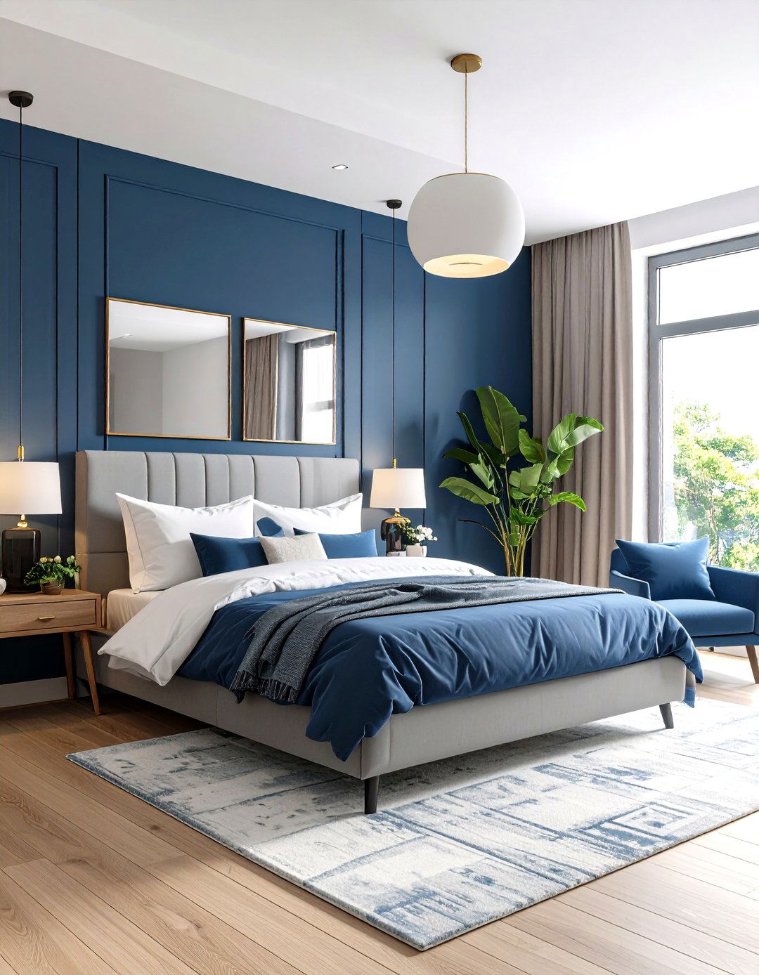 Dark Blue Small Bedroom Optimization - 24 Dark Blue Bedroom Ideas