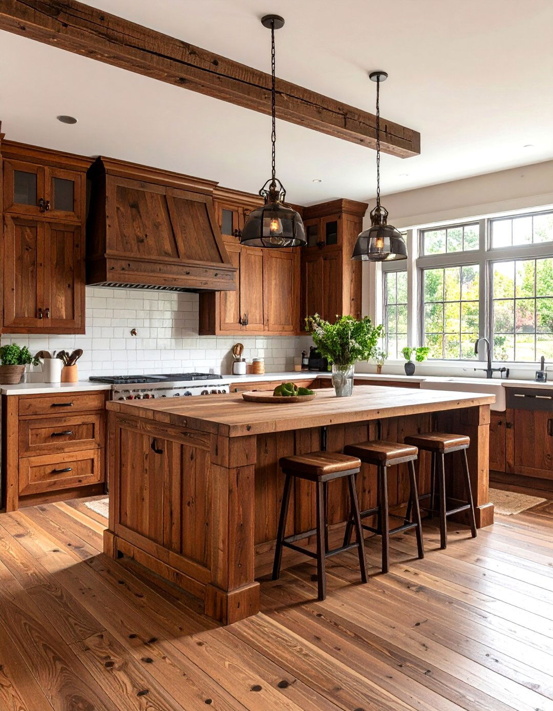Dark Brown Farmhouse Kitchen Cabinets - 24 Brown Kitchen Cabinets Ideas