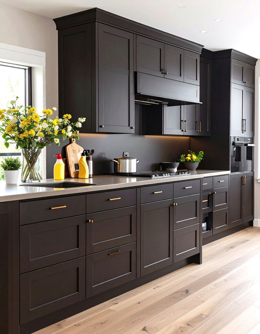 Dark Cabinet Maintenance Care - 24 Dark Wood Kitchen Cabinets