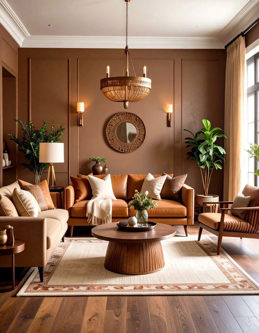 Dark Chocolate Brown Living Room - 24 Dark Living Room Ideas
