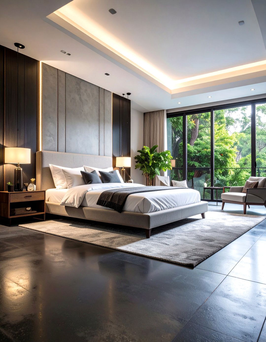 Dark Concrete Bedroom Floors - 24 Concrete Floor Bedroom Ideas