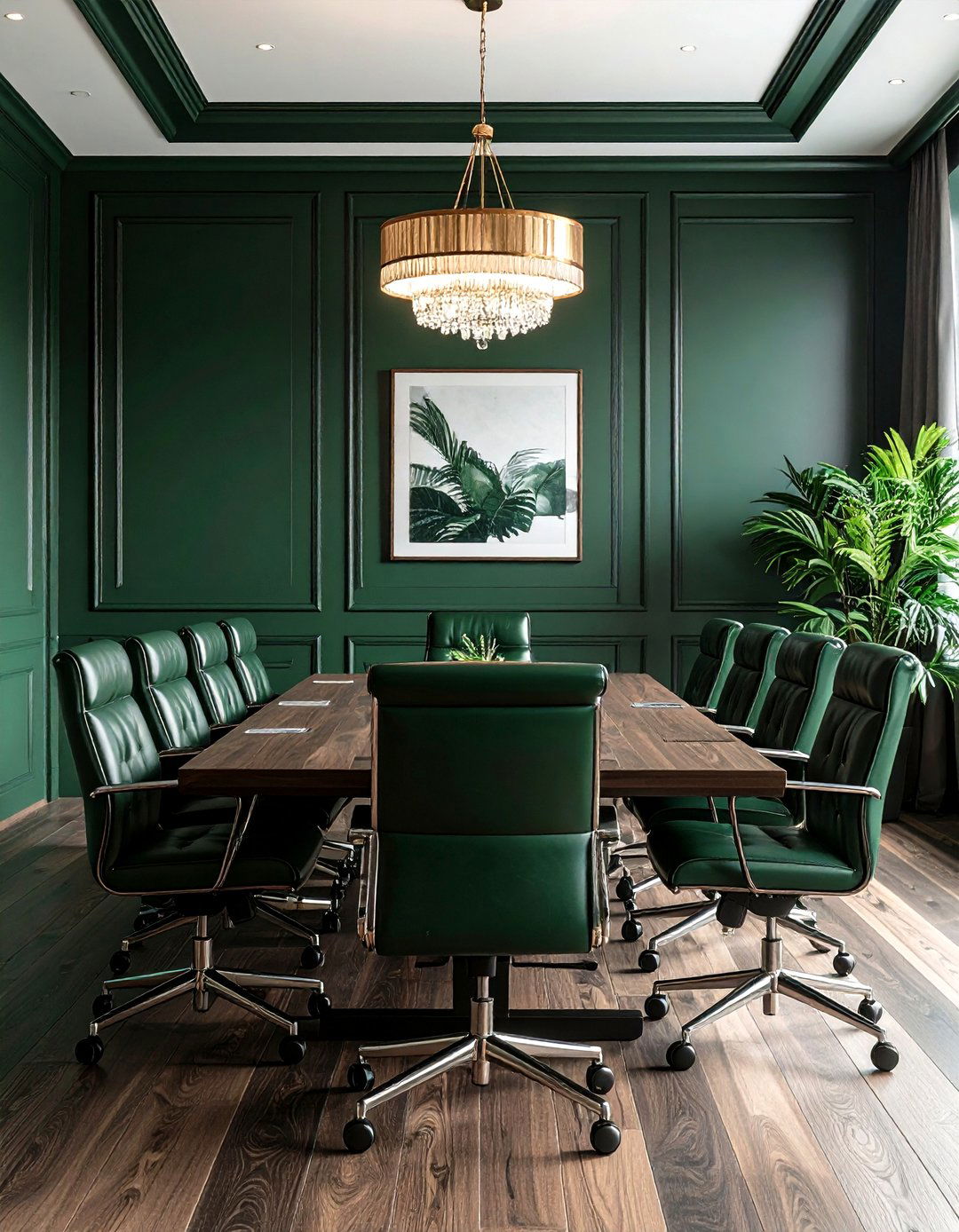Dark Green Executive Conference Room - 24 Dark Green Office Ideas and Inspiration