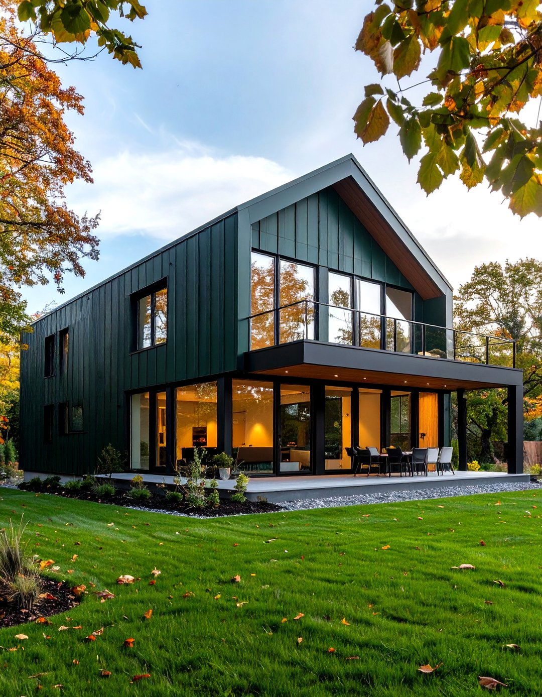 Dark Green Metal Siding - 24 Dark Green Exterior Ideas