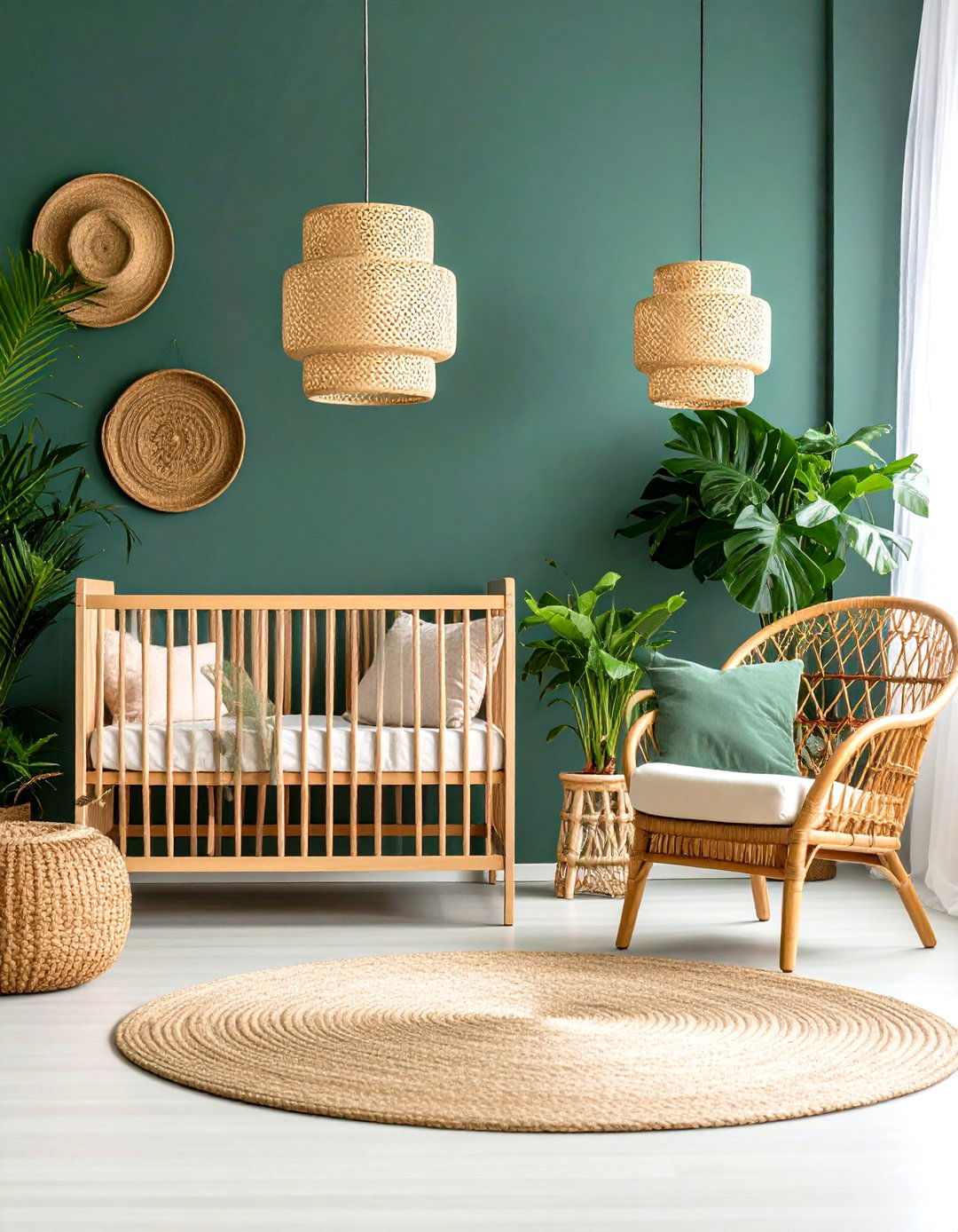 Dark Green Tropical Paradise Theme - 24 Dark Green Nursery Ideas