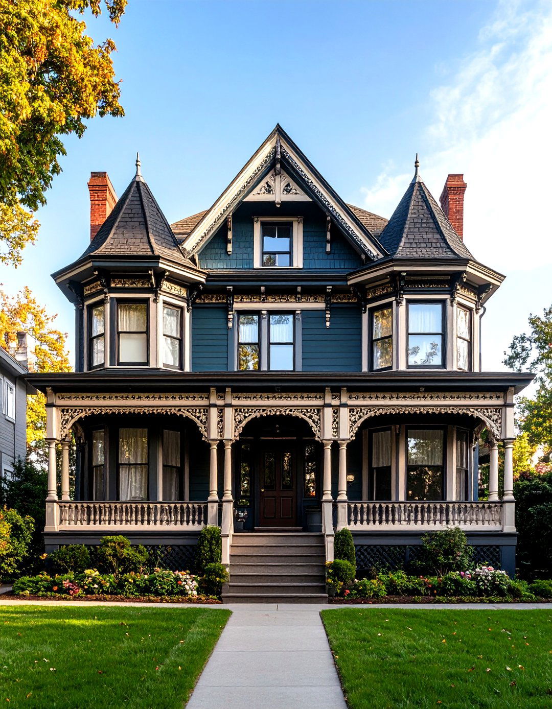 Dark Green Victorian Style - 24 Dark Green Exterior Ideas