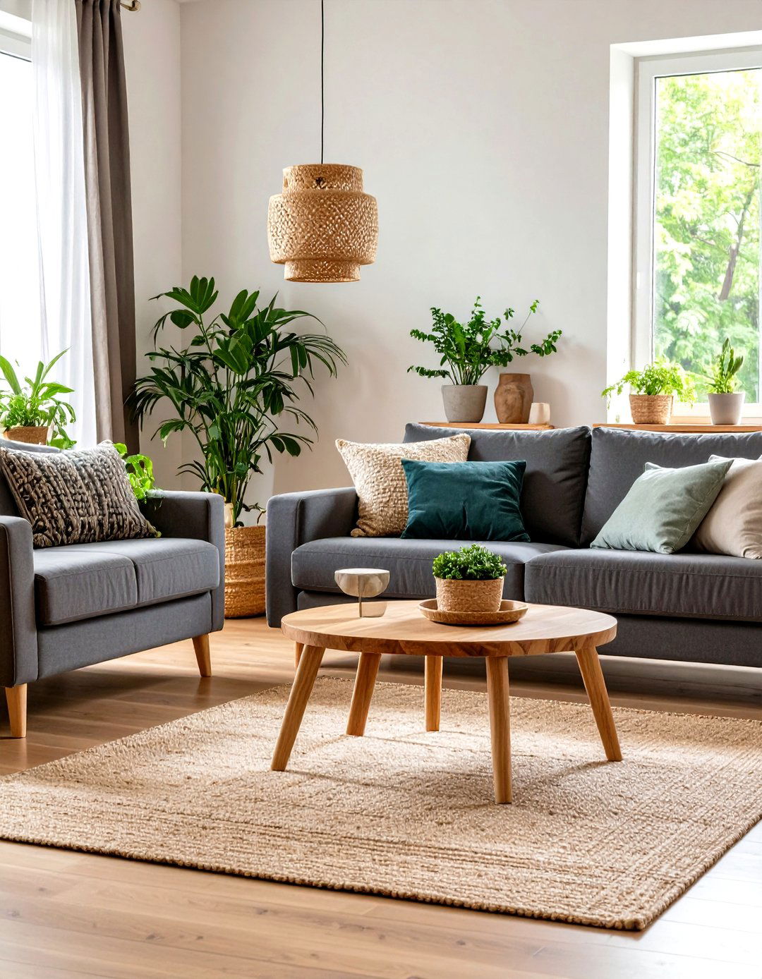 Dark Grey Couch Natural Textures Focus - 24 dark grey couch living room ideas