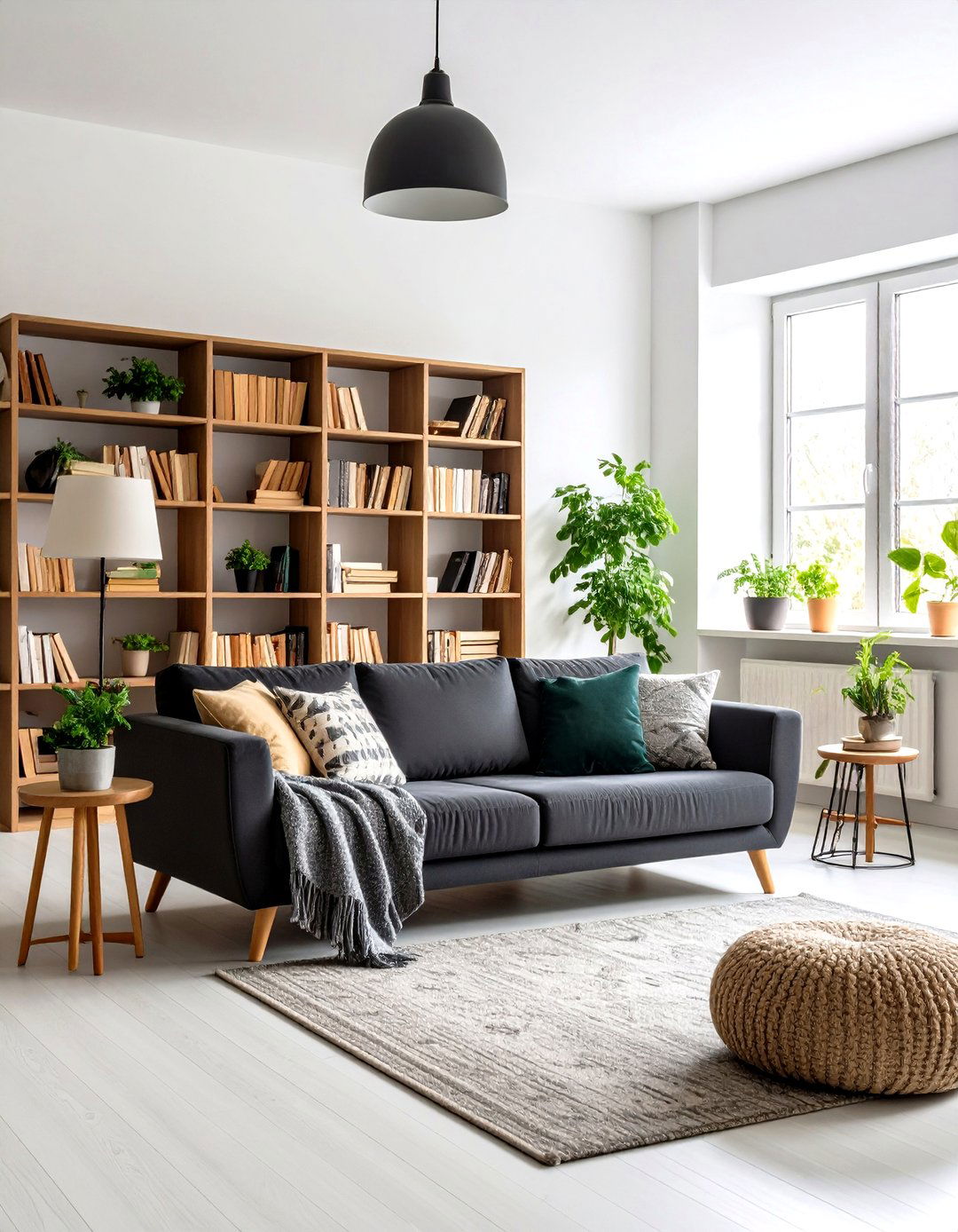 Dark Grey Couch Reading Nook Creation - 24 dark grey couch living room ideas