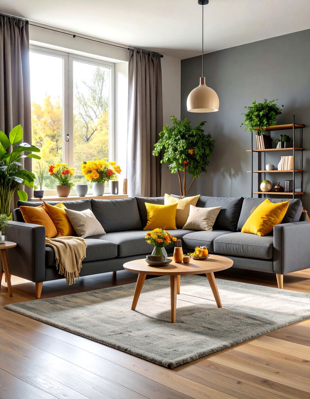 Dark Grey Sectional Seasonal Adaptability - 24 dark grey couch living room ideas