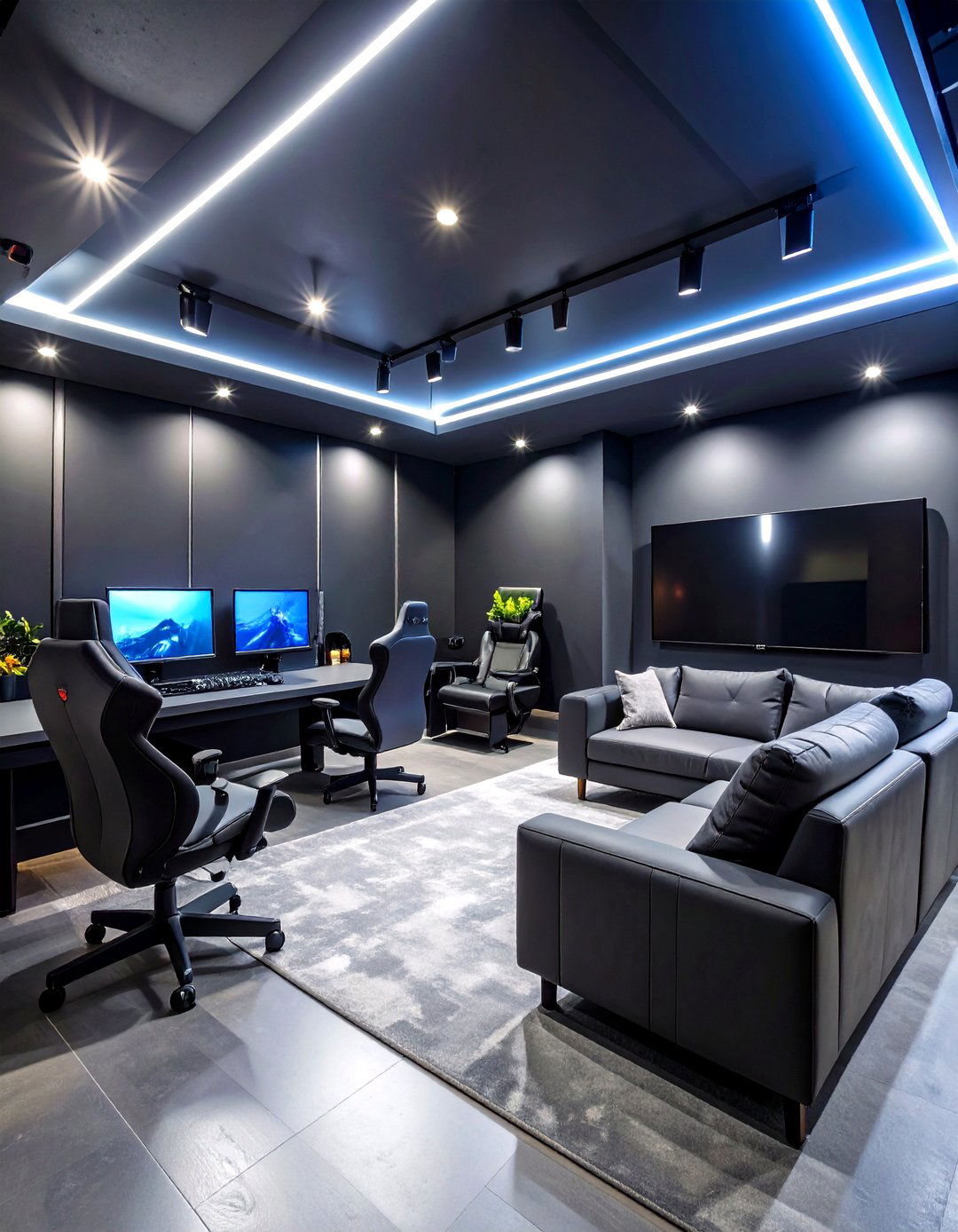 Dark Moody Gaming Environment - 24 Game Room Paint Ideas