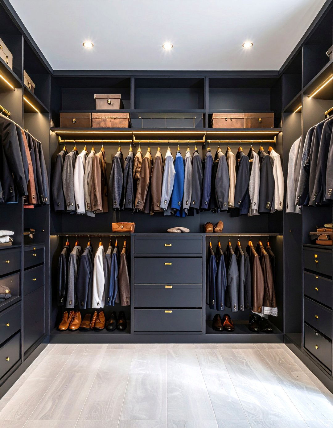 Dark Moody Masculine Closet - 24 Closet Ideas