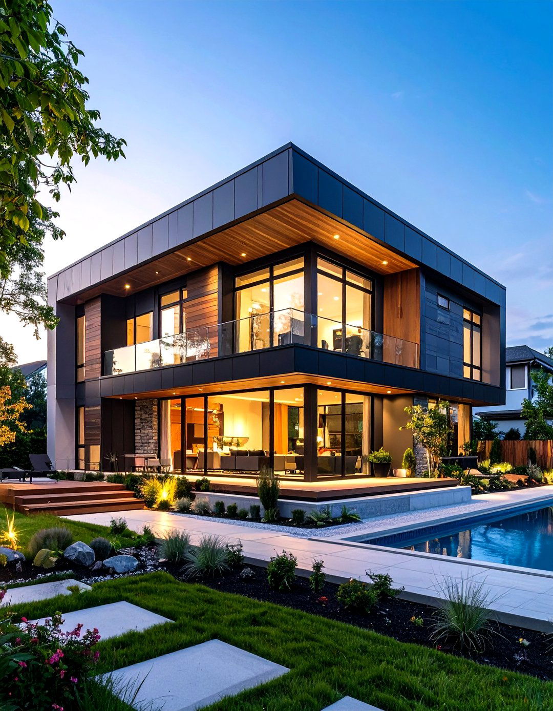 Dark Navy Composite Siding Contemporary - 24 Midnight Blue & Dark Blue House Siding Colors